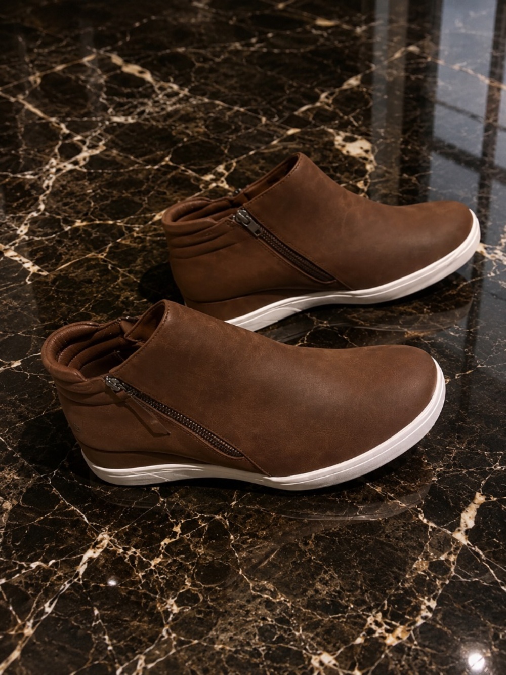Dream Pairs .  Brown and white shoes